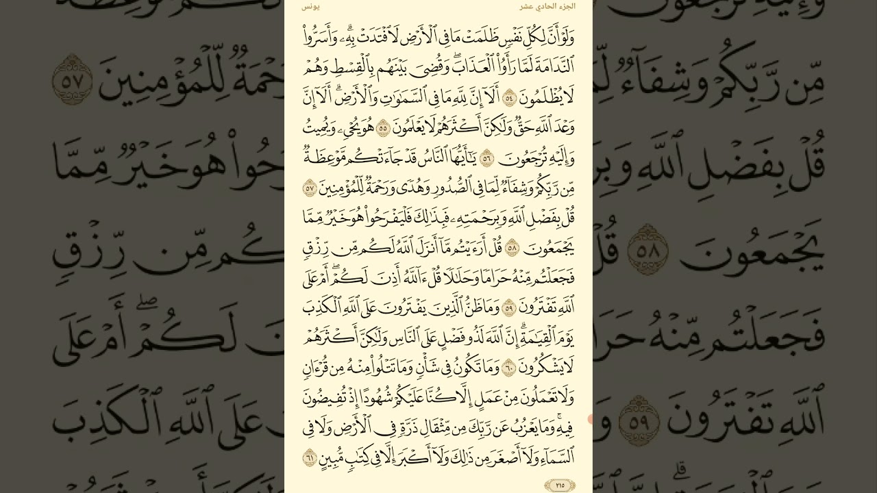 تفسير سورة يونس (من ٤٤ إلى ٦١ )