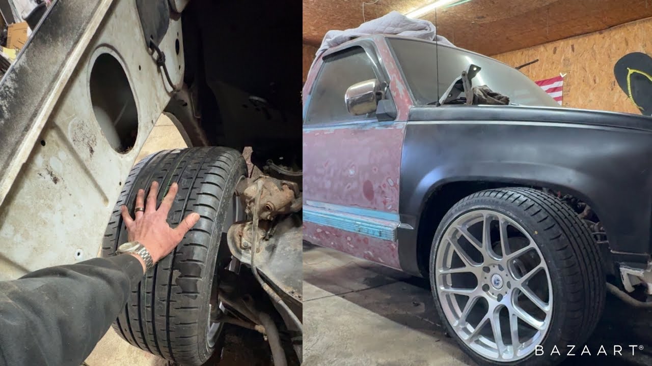 OBS rear coilovers for Camaro irs, lowering the front and 20x10.5 square setup install!!!