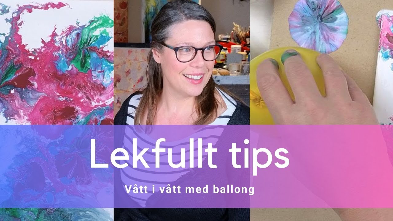 Lekfullt med ballong vått i vått