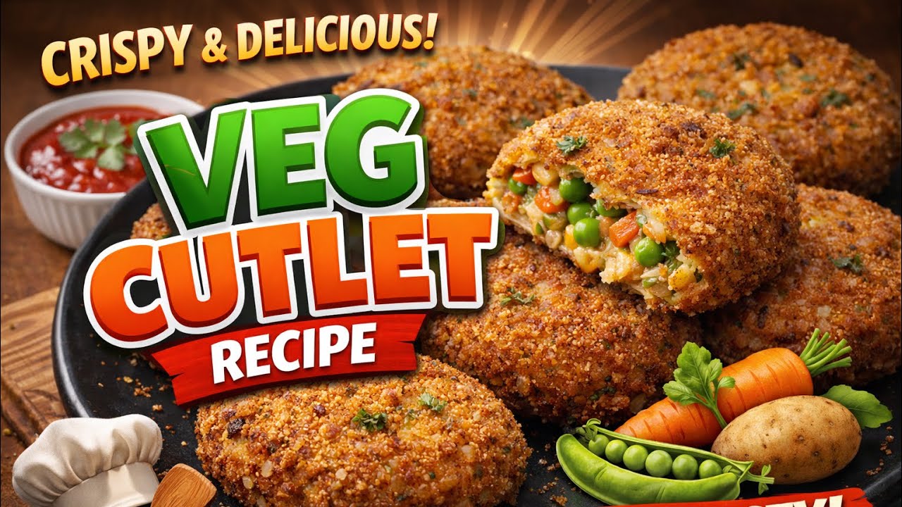 Crispy Veg Cutlet Recipe 😍 | बाहर जैसा स्वाद घर पर | Easy & Tasty