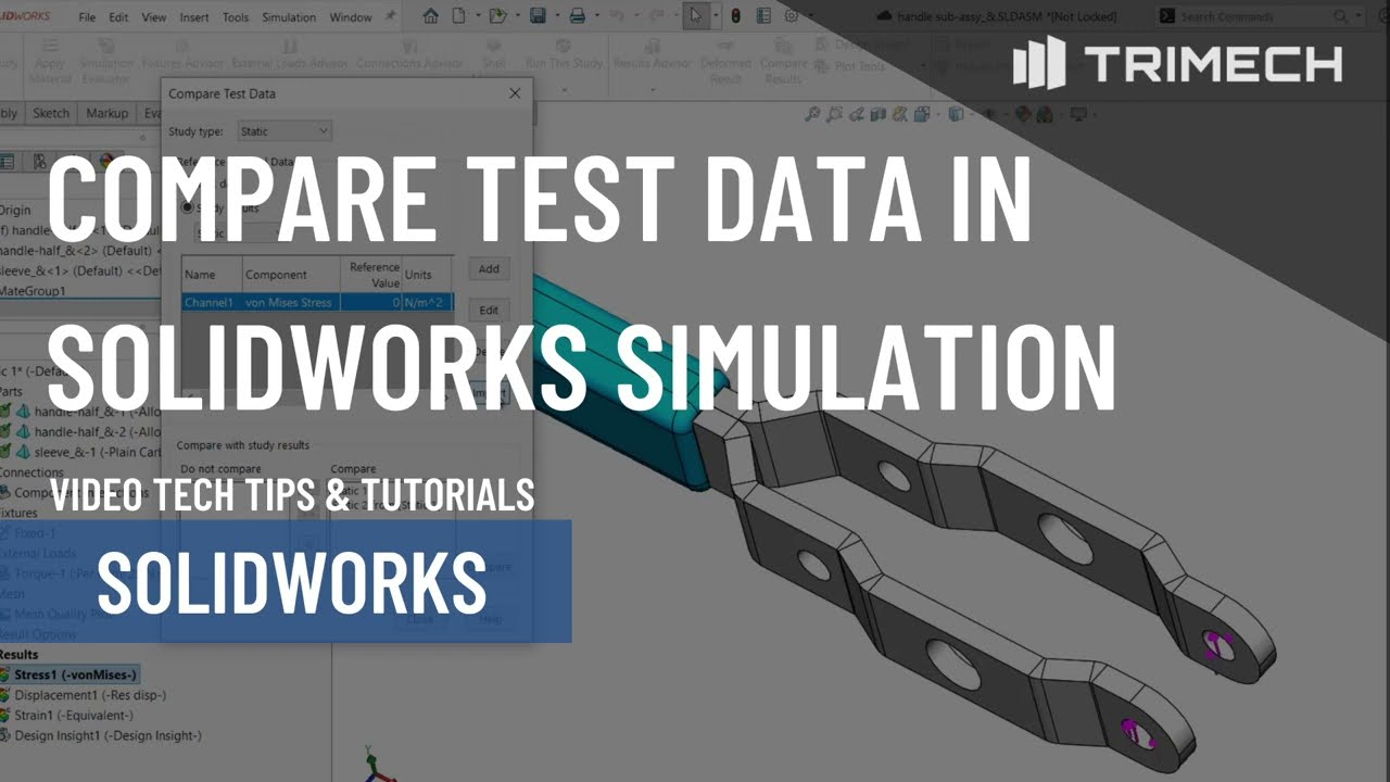 Compare Test Data in SOLIDWORKS Simulation