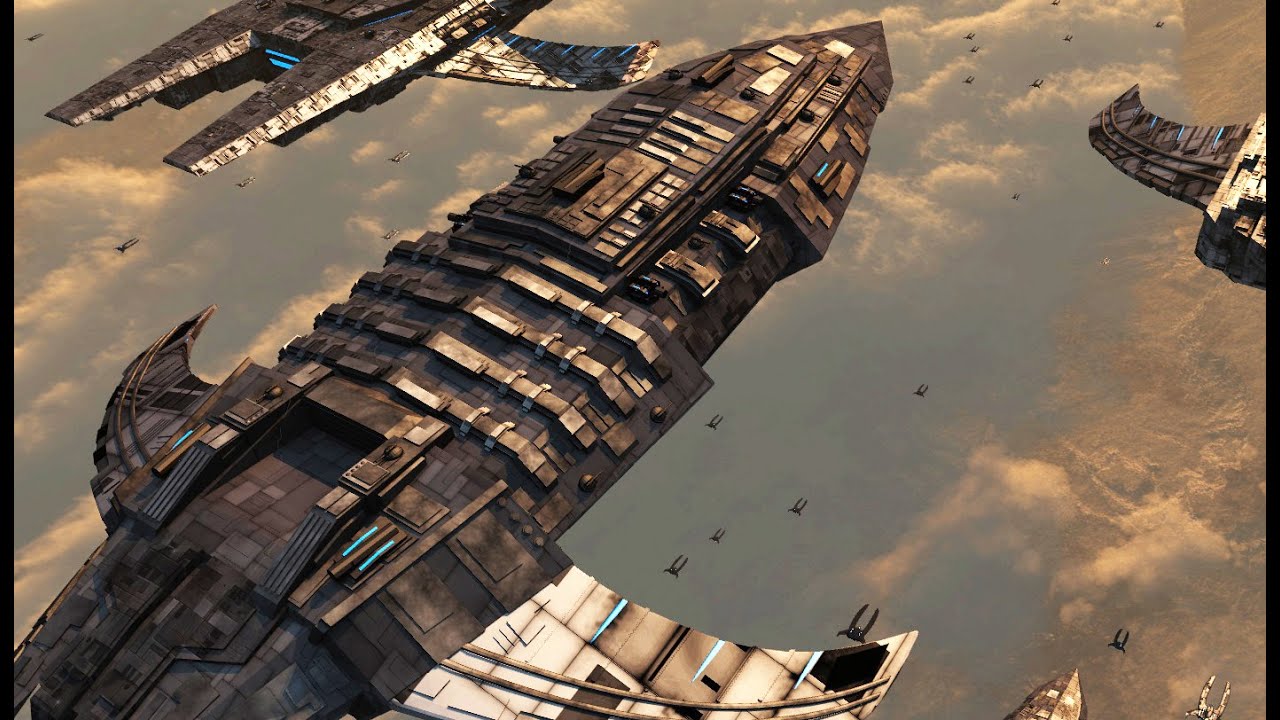 Spaceship Battle in the Atmosphere