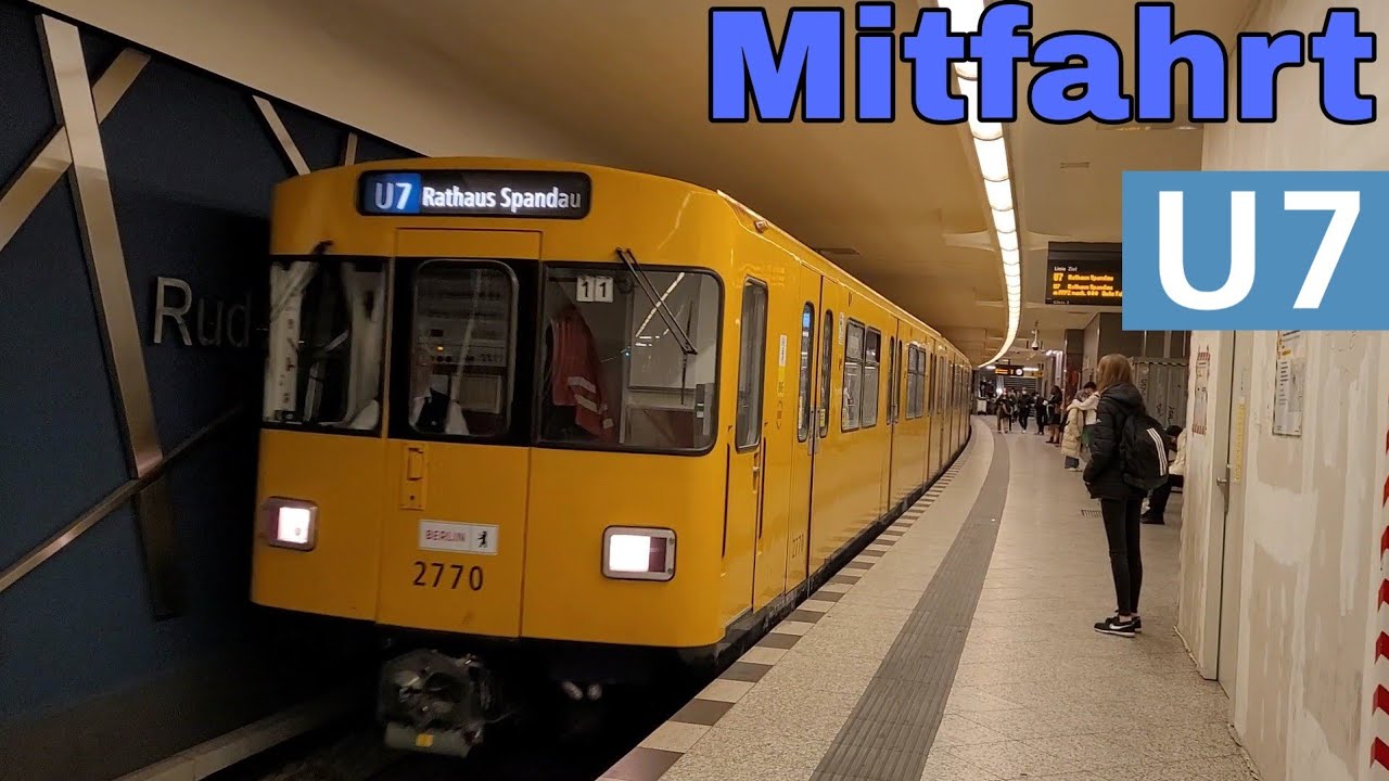 Mitfahrt im F84 mit Faltenbalg auf der U7 Rudow - Wutzkyallee