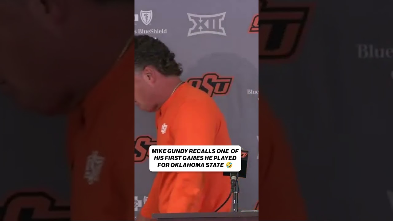 Another all-time Mike Gundy presser moment 😂 #cfb #football #osu