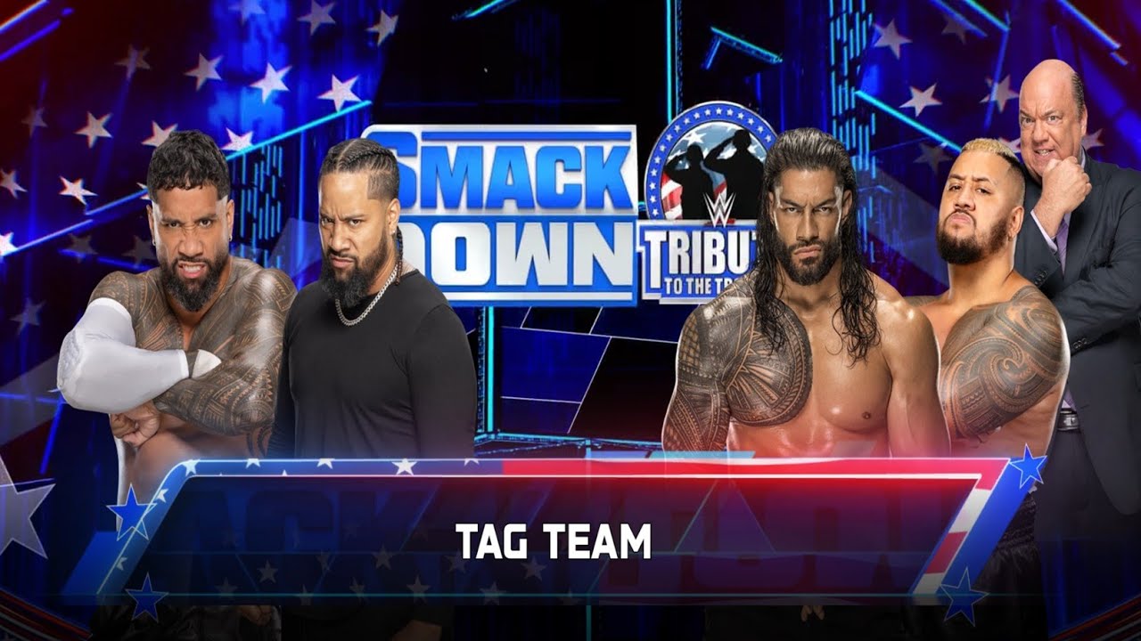 TAG TEAM  MATCH: Jimmy Uso , Jey Uso vs Roman Reigns , Solo Sikoa : SMACK DOWN (WWE 2K25)