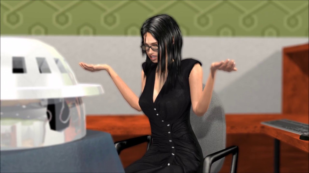 Office Girl Slimed and Pied