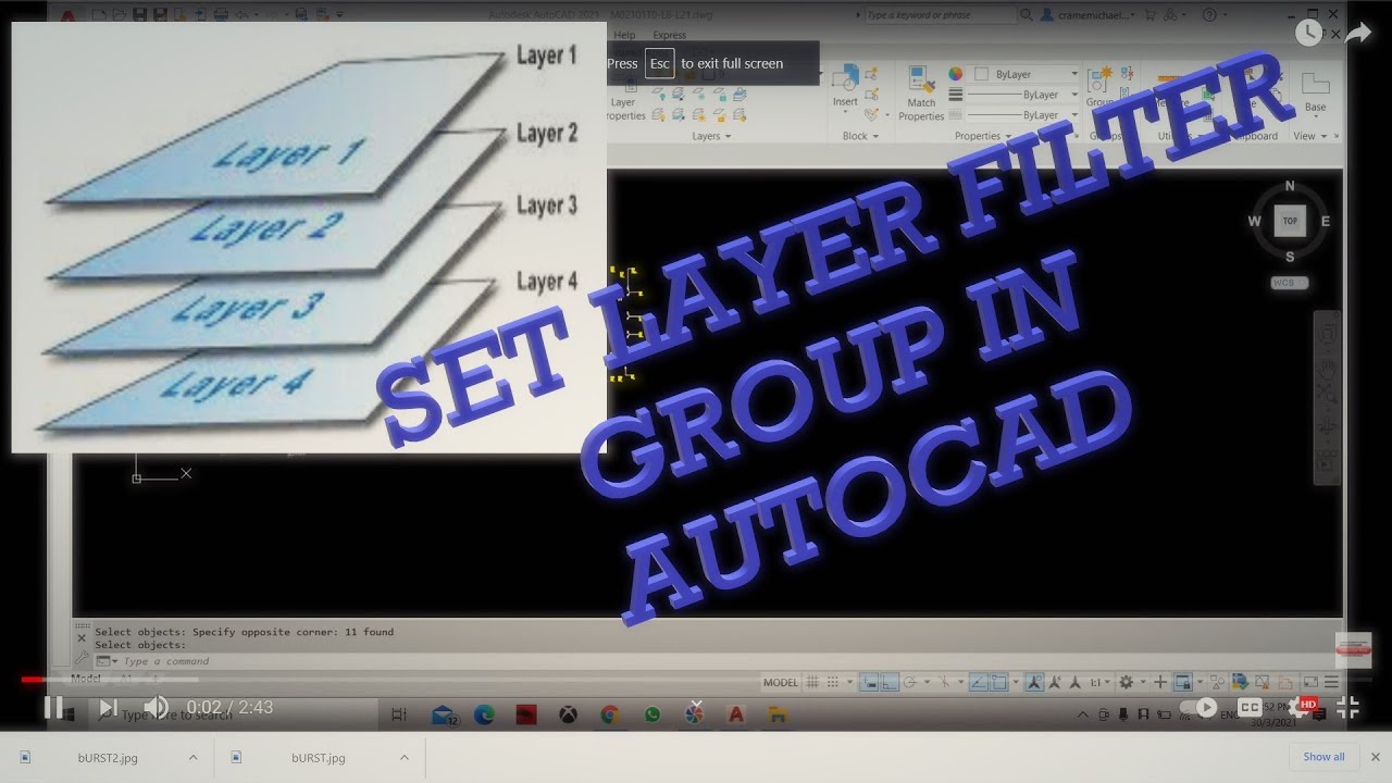 Set Layer Filter Using Group Filter In Autocad