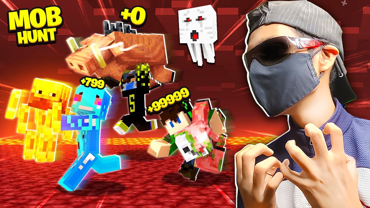 MOB HUNT CHALLENGE In Minecraft : NETHER EDITON Ft. @YesSmartyPie @ezio18rip