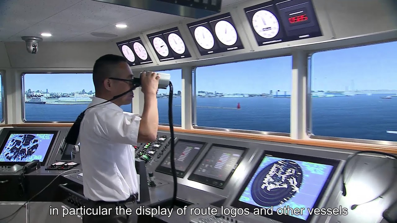 360-degree ship bridge simulator installed at Japan Marine Science