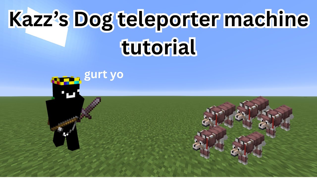 Minecraft Dog teleporter building tutorial.