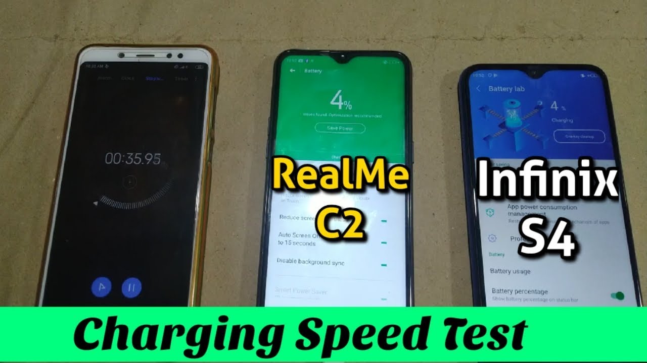 Infinix S4 vs Realme C2 Charging Speed Test || Kaun Pehle 100% Charge Hota Hai ?