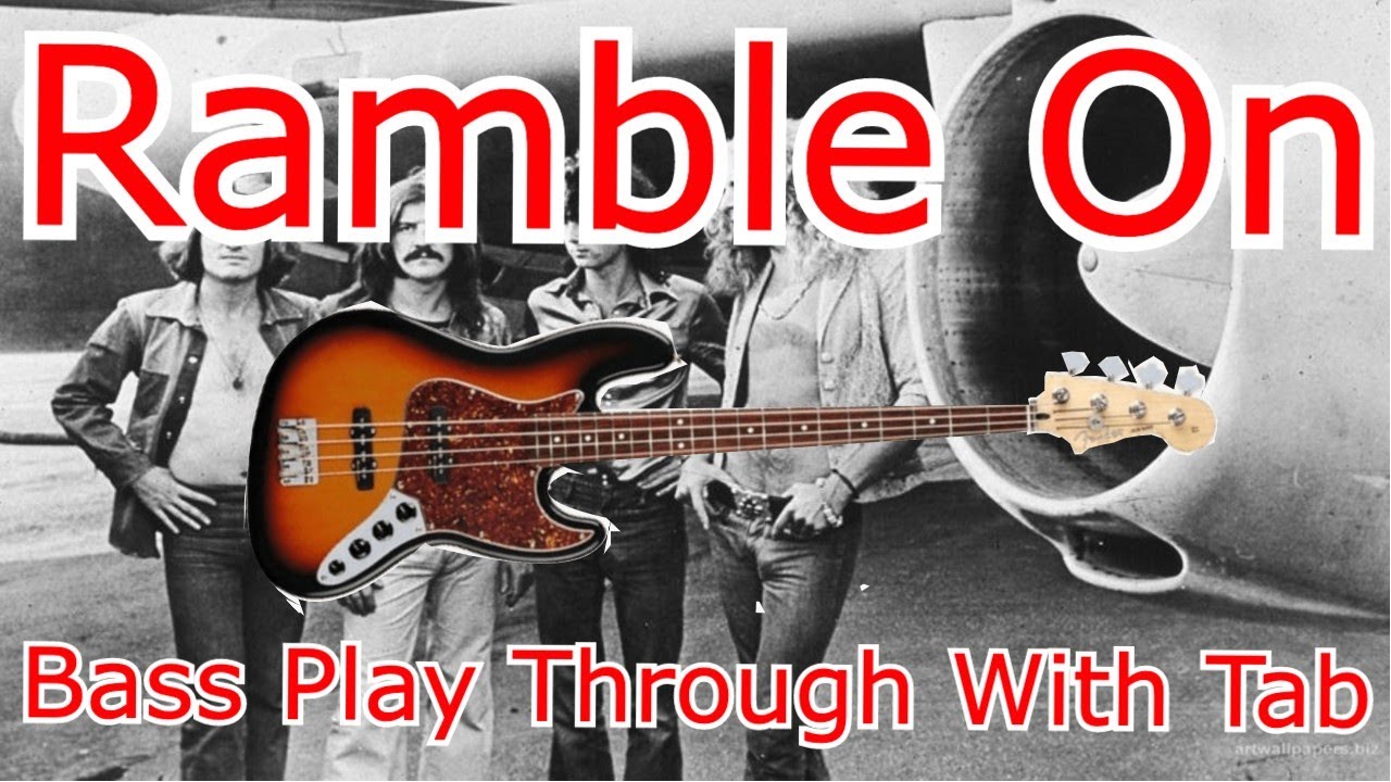 Led Zeppelin - Ramble On - Bass Cover - With Tab