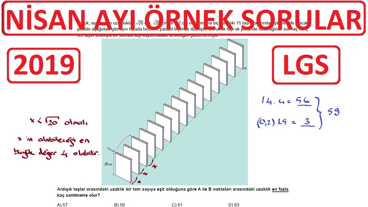 2019 LGS Nisan Ayı Örnek Sorular