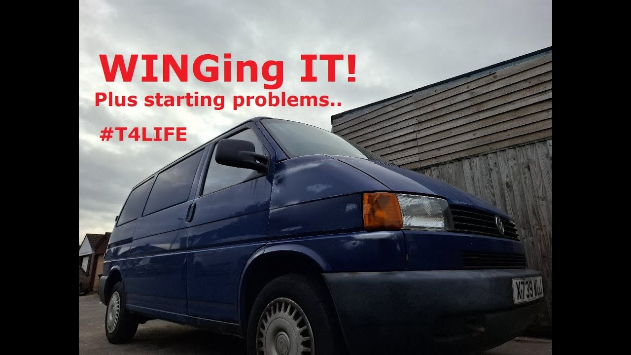 Fitting the wing on & sorting a starting problem on the VW T4