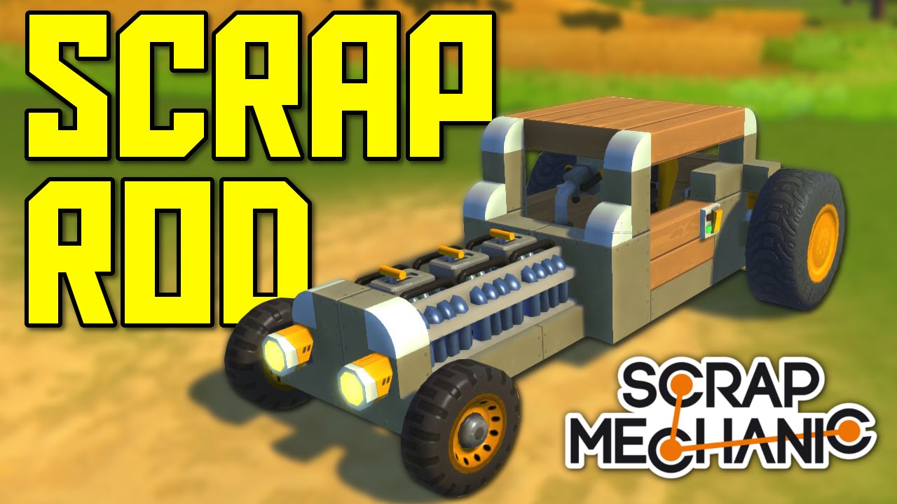 Scrap Mechanic Gameplay Part 2 - Scrap Rod, Piston, Train and Projectile Weapon Concepts!