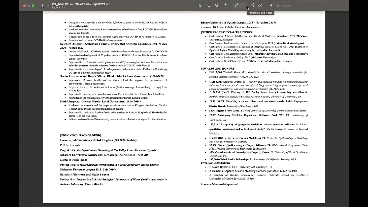 CV Writing