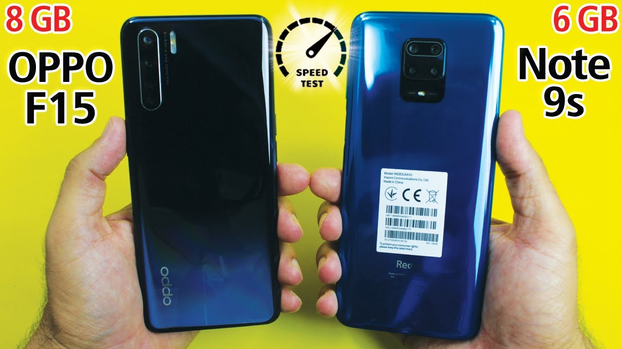 Oppo F15 vs Redmi Note 9s - Speed Test & Comparison!