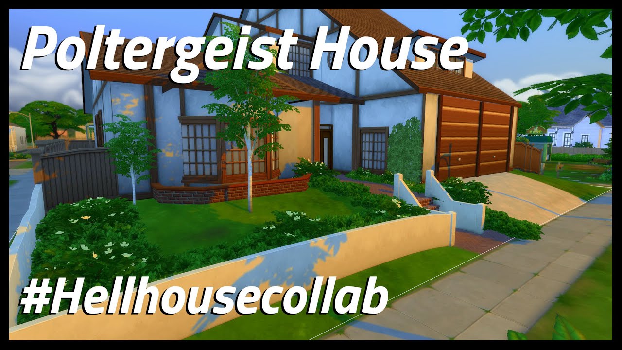 THE SIMS 4 HALLOWEEN BUILD - HELL HOUSE COLLAB - POLTERGEIST HOUSE.