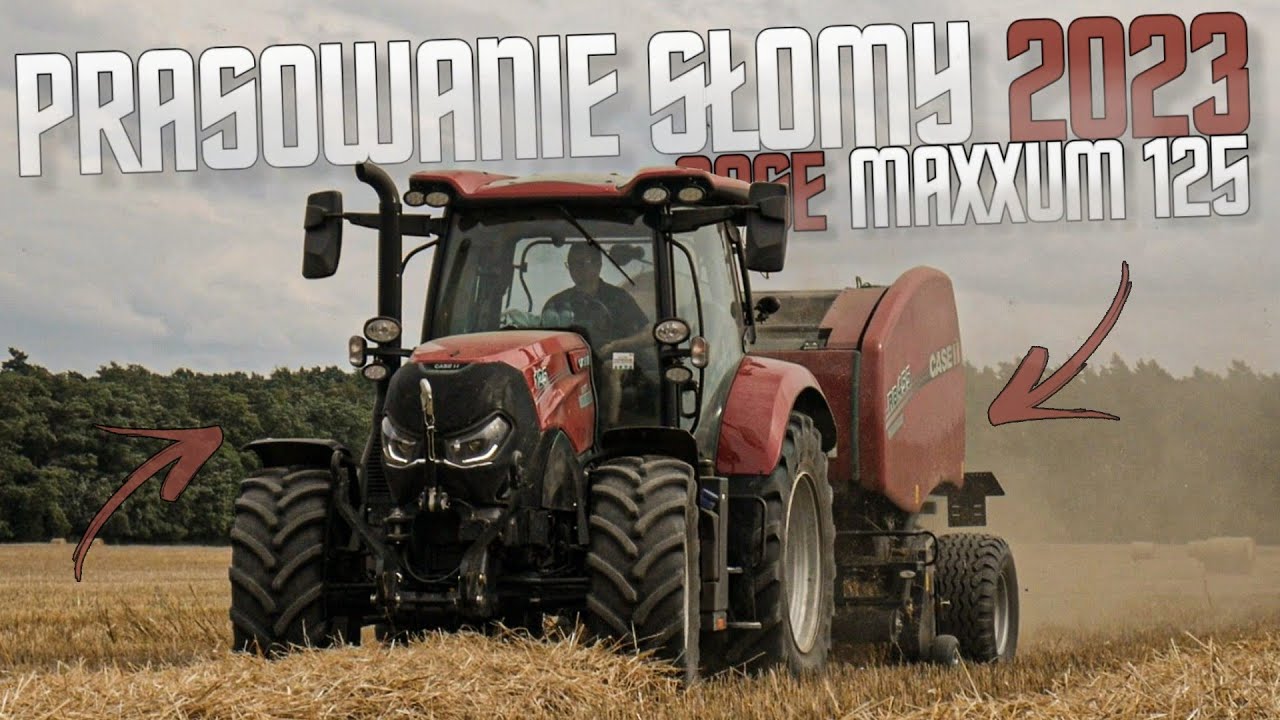 ✓Prasowanie Słomy 2023✓Case Maxxum 125 & Case RB 455✓Prasowania 25km/h✓Skacząc Prasa!?