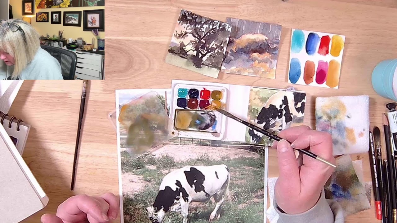 ART080 - Let's fill a tiny 3 x 3 watercolor set & paint!