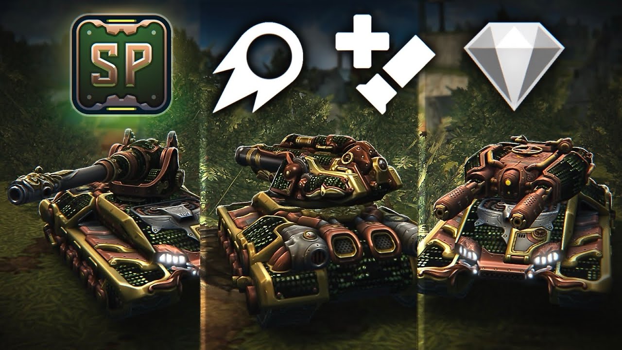 Tanki Online - Hunter Steampunk Combos + Destroyer, Adaptive Reload, (Twins) Excelsior Augments