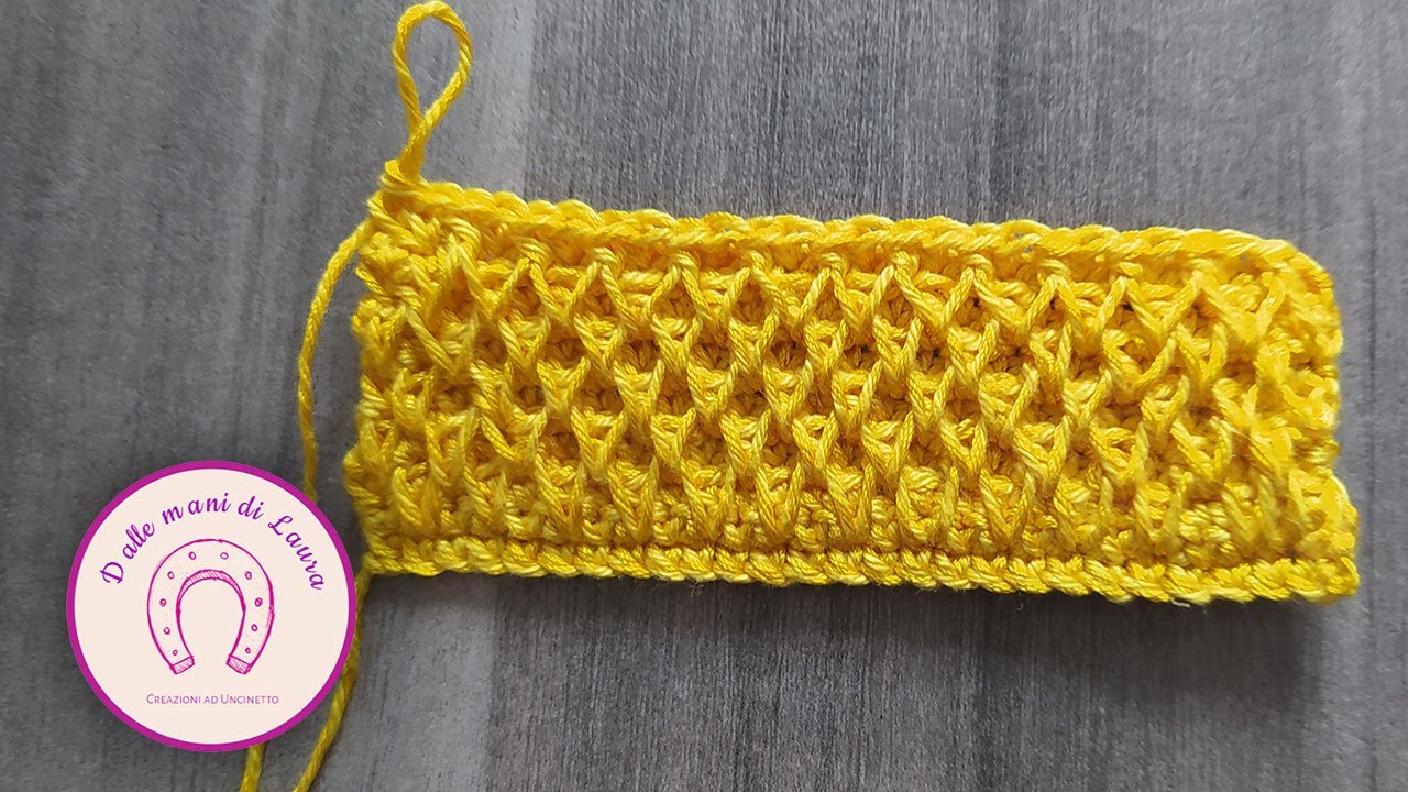 Come si Realizza il PUNTO NIDO D'APE  all'uncinetto HONEYCOMB CROCHET🐝 | TUTORIAL