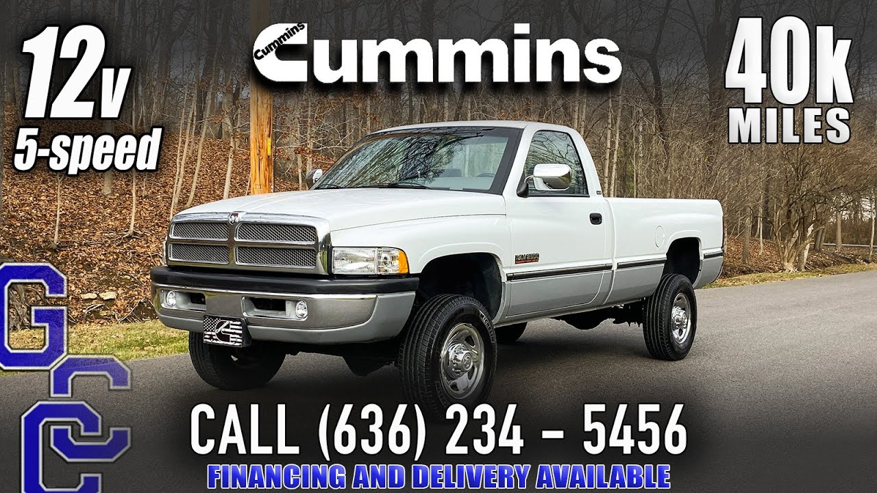 12v 5.9 Cummins Stick Shift For Sale: 1996 Dodge Ram 2500 5-speed 4x4 Diesel With Only 40k Miles