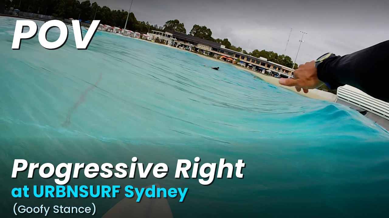 POV Progressive Right at URBNSURF Sydney 🌊 (Goofy Stance)