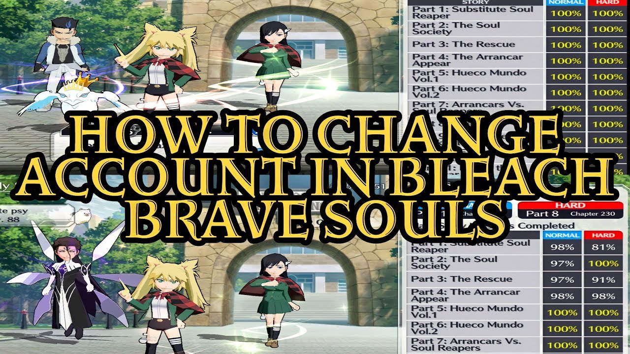 How To Change Account in Bleach: Brave Souls | Beginner's Guide | Bleach : Brave Souls