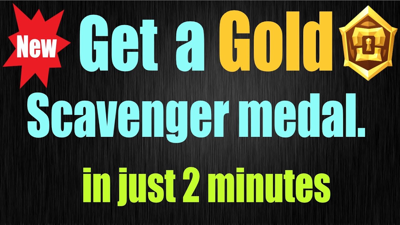 Gold Scavenger Medal in two minutes. New Best strategy. Fortnite Battle Royale Chapter 2 Season 1.