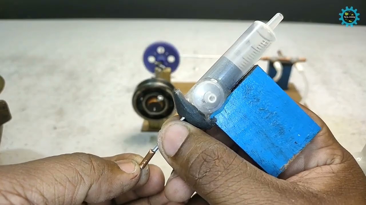 Double Stroke Syringe Engine | Two Stroke Engine | Two Stroke Engine Diy/Double Stroke Steam Engine