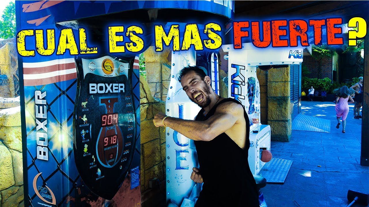 PUÑETAZO vs PATADA qué GOLPEA MAS FUERTE en MAQUINA DE PUÑOS