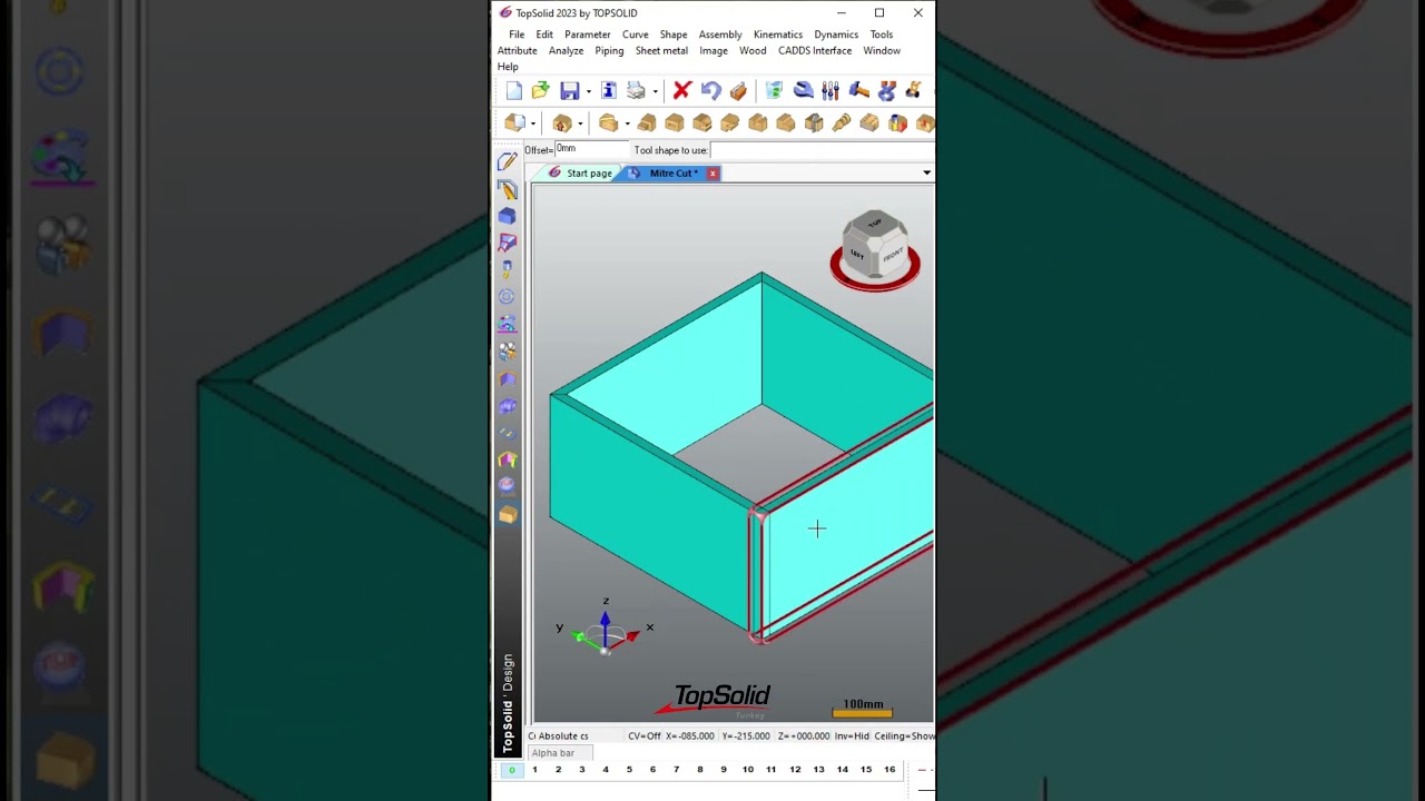 TopSolid'WOOD Mitre Cut  