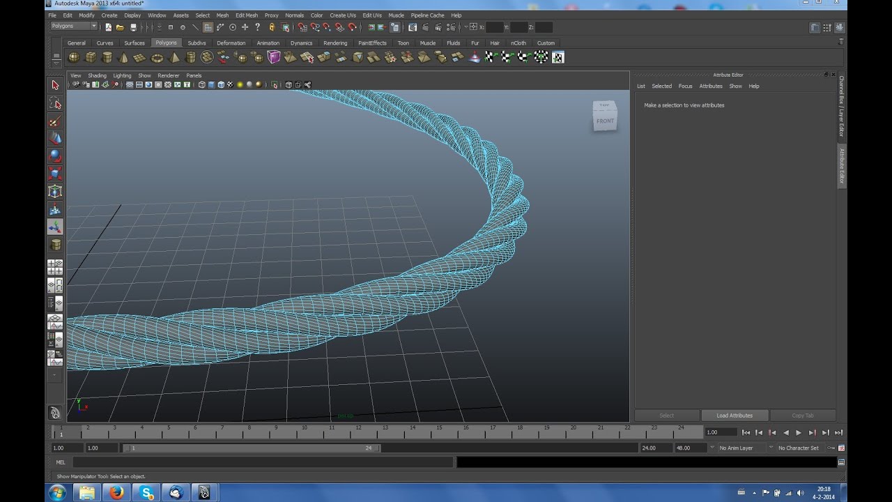 Maya tutorial : How to create twisted rope in Autodesk Maya