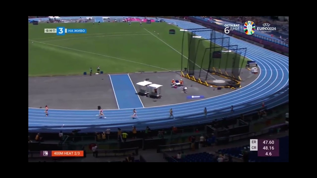 Women&rsquo;s 400m Heat 2 European Championship