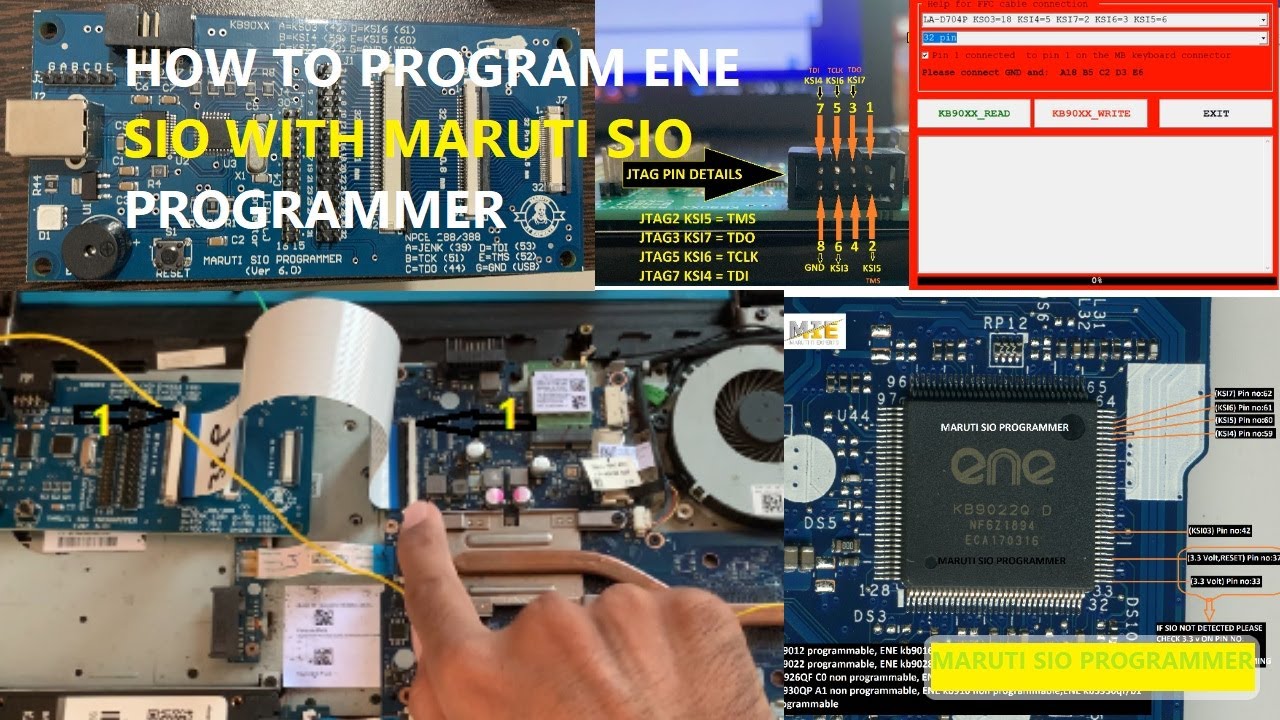 HOW TO PROGRAM ENE SIO WITH MARUTI SIO PROGRAMMER.