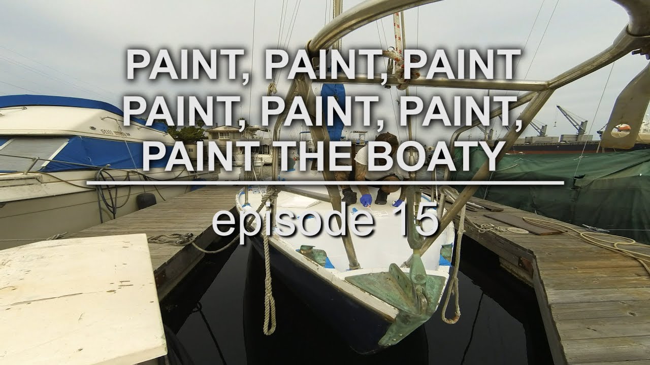 Sailing Vessel Triteia - Painting the Decks of an Alberg 30 - Episode 15