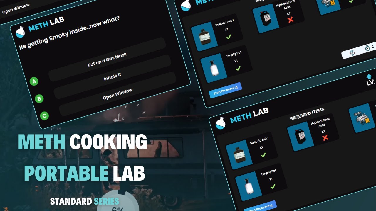 Fivem Meth Cooking - Portable Lab | QB ESX | CodeStudio | Breaking Bad Style #fivem #gta #script