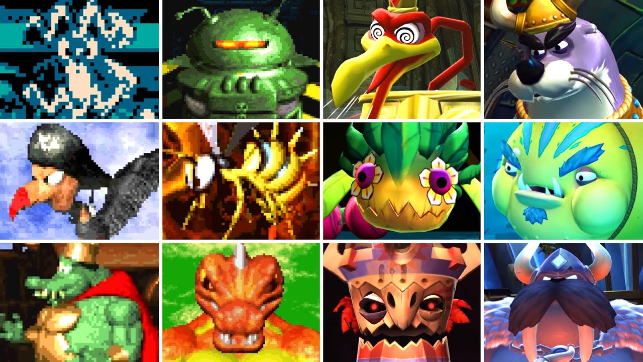 Donkey Kong Country Series - All Bosses (No Damage) [1994 - 2025]