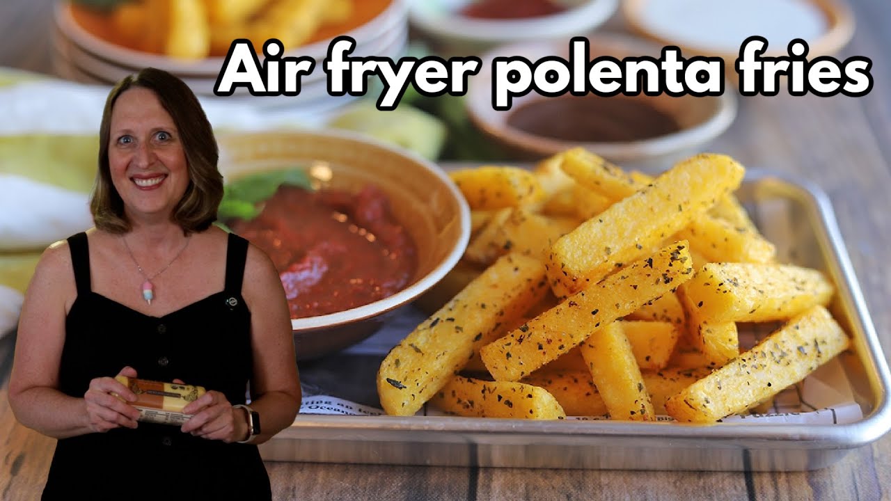Crispy polenta fries in the air fryer (vegan and gluten-free)