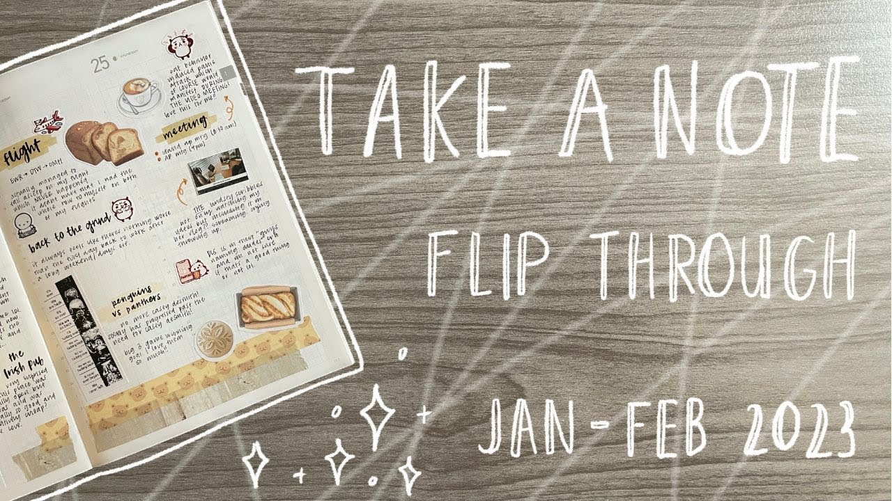 creative journal flip through ✨ // january and february in my take a note