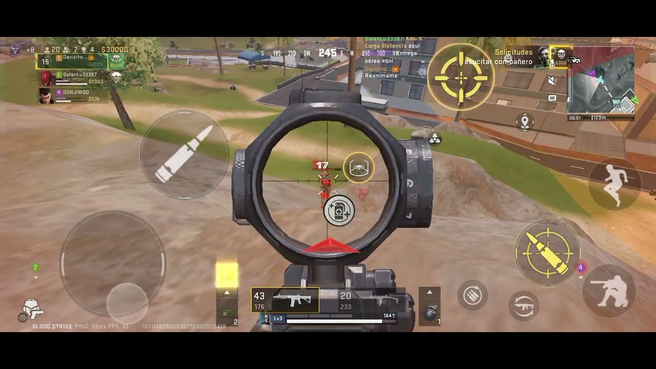 Jugando blood strike fue durísimo pero se detuvo el vídeo en medio de la partida se la envío después