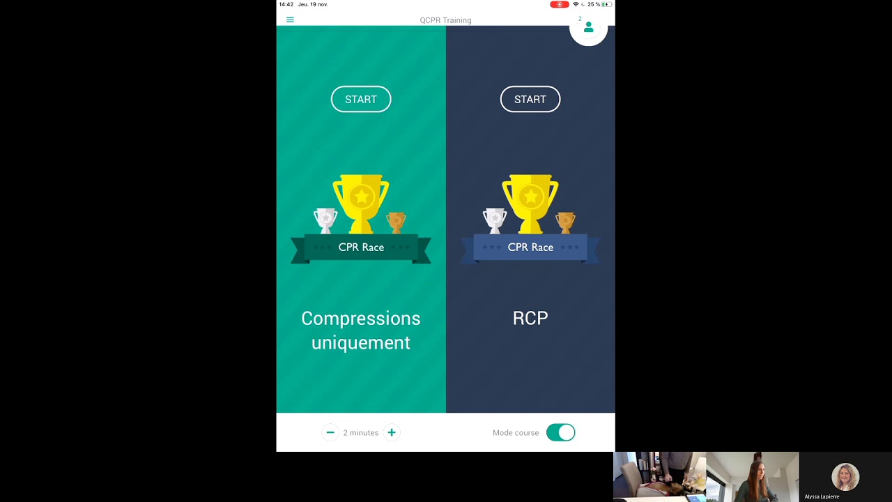 D&eacute;monstration Application QCPR Training de Laerdal M&eacute;dical