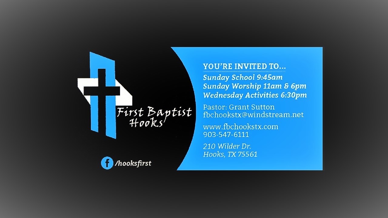 FBC Hooks 3-8-26 Bible Study