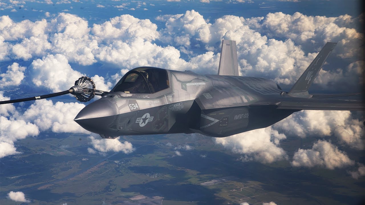F-35 Stealth Jet Fighter Aerial Refueling during Carolina Thunder