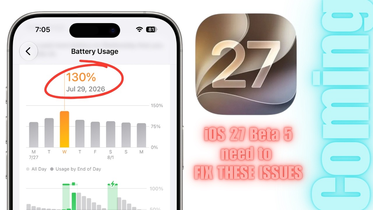 iOS 27 Beta 5 &mdash; сначала исправьте эти ПРОБЛЕМЫ