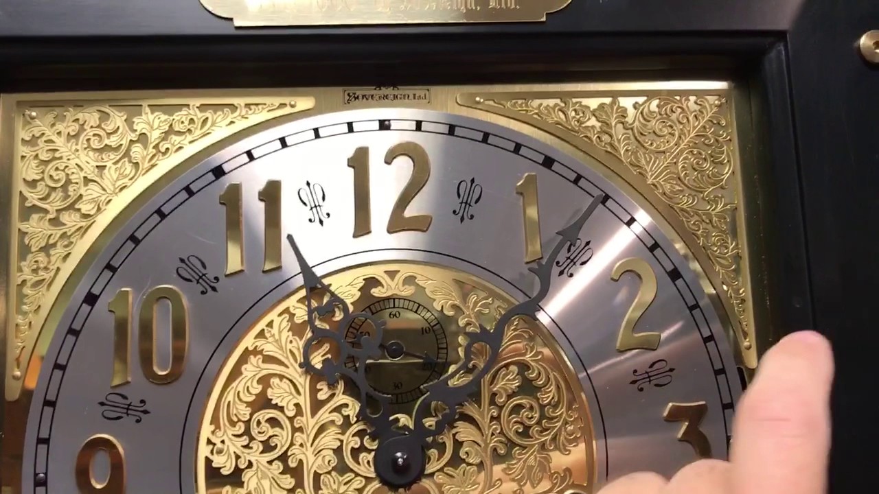 SOVEREIGN CLOCK COMPANY WALL GRANDFATHER CLOCK