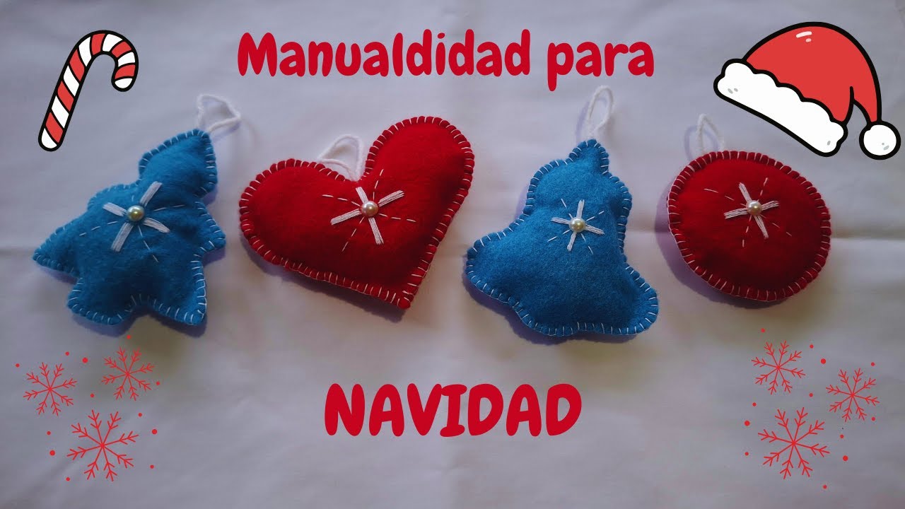 Aprende a crear adornos de Navidad con fieltro paso a paso