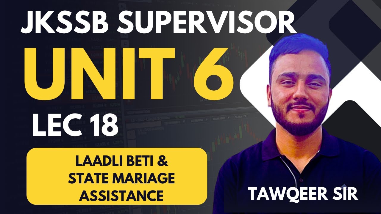Unit 6 | Lec 18 | Laadli Beti and State Marriage Assistance Program | JKSSB Supervisor