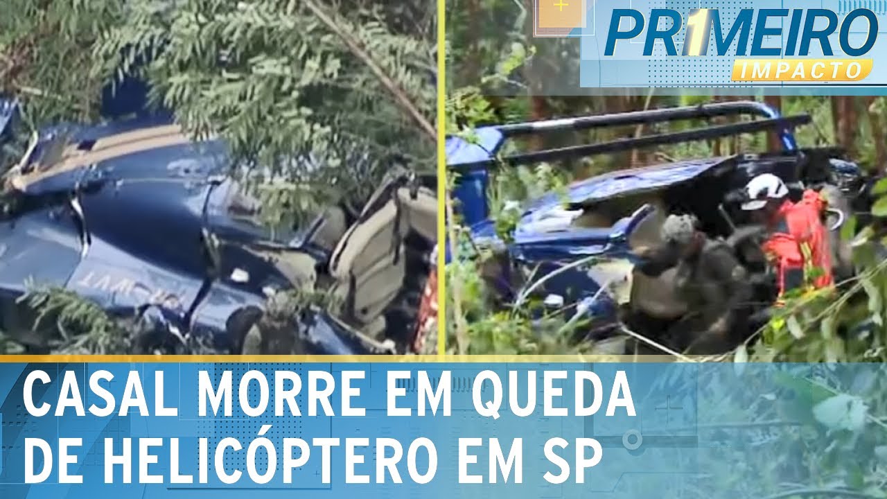 Duas pessoas morrem em queda de helicóptero em SP | Primeiro Impacto (17/01/25)